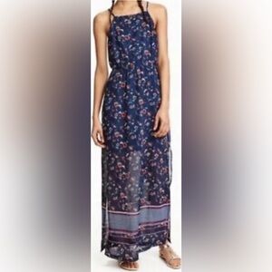 DIVIDED by H&M size 6, BLUE floral print, maxi dress with spaghetti straps.